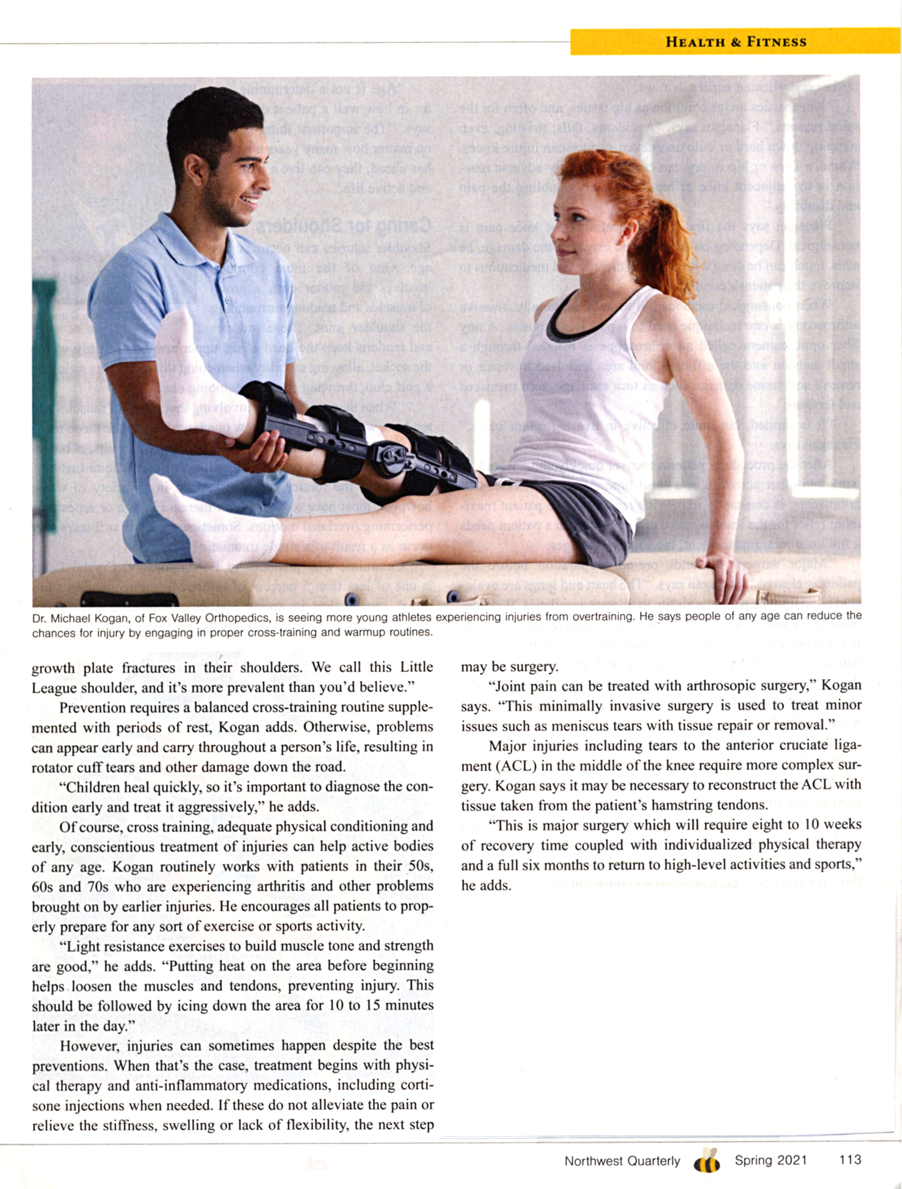 Treating Injuries Page 2-Northwest Quarterly Spring 2021